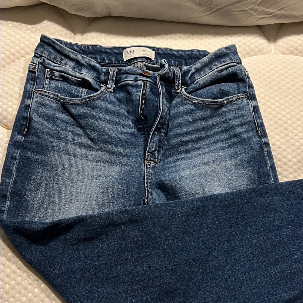 BKE Dark Blue Straight Leg Jeans